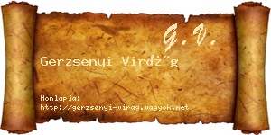 Gerzsenyi Virág névjegykártya