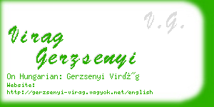 virag gerzsenyi business card